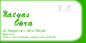 matyas opra business card